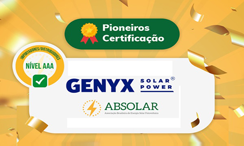 Genyx Solar recebe selo de certificação de qualidade